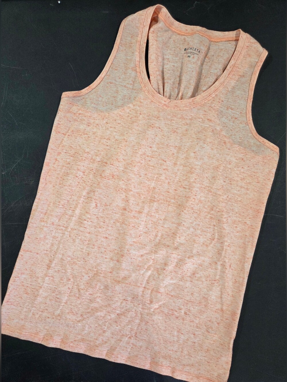 Athleta Heathered Peach Racerback Performance Tank